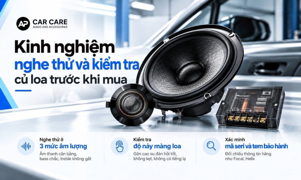 Kinh nghiệm nghe thử và kiểm tra củ loa trước khi mua