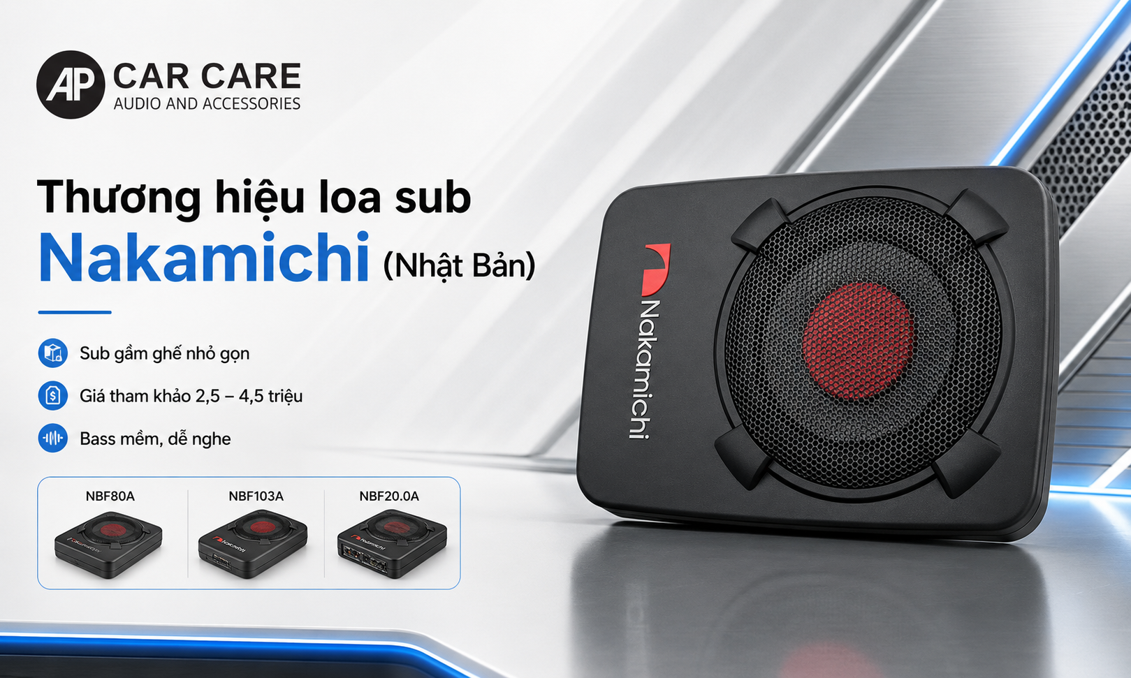 Thương hiệu loa sub Nakamichi (Nhật Bản)