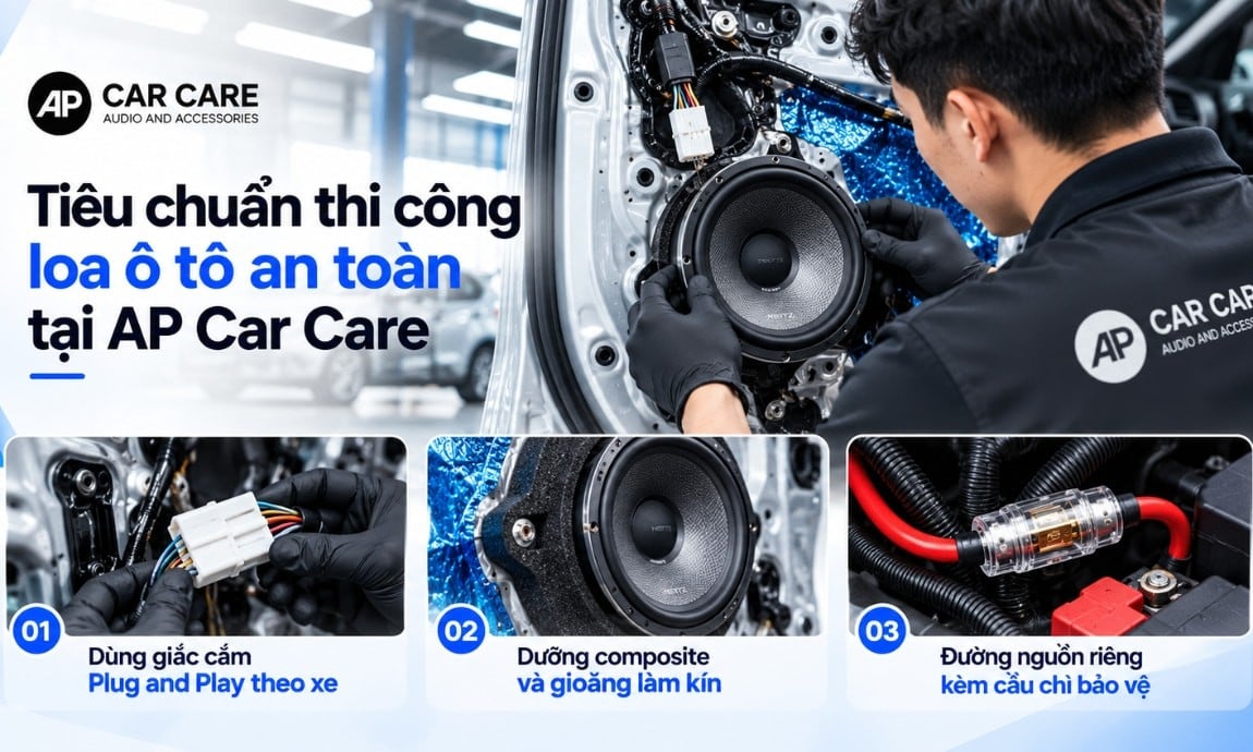 Trung tâm cung cấp và&nbsp;thi công loa ô tô tại AP Car Care