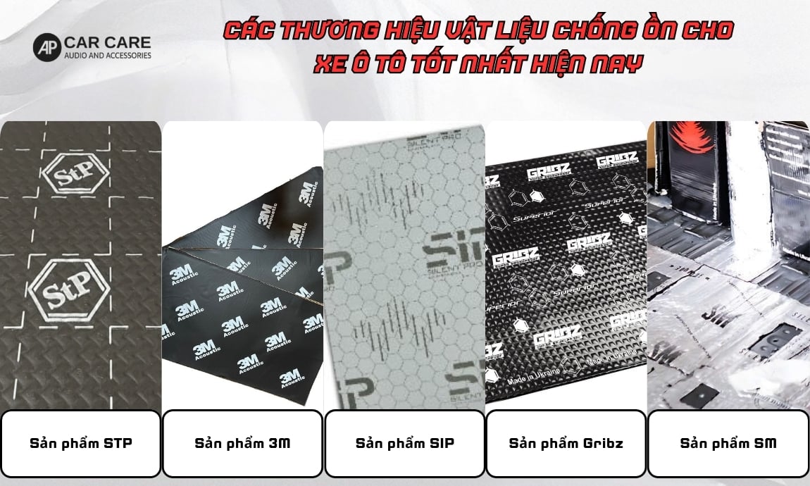 Các thương hiệu vật liệu chống ồn cho xe ô tô tốt nhất hiện nay