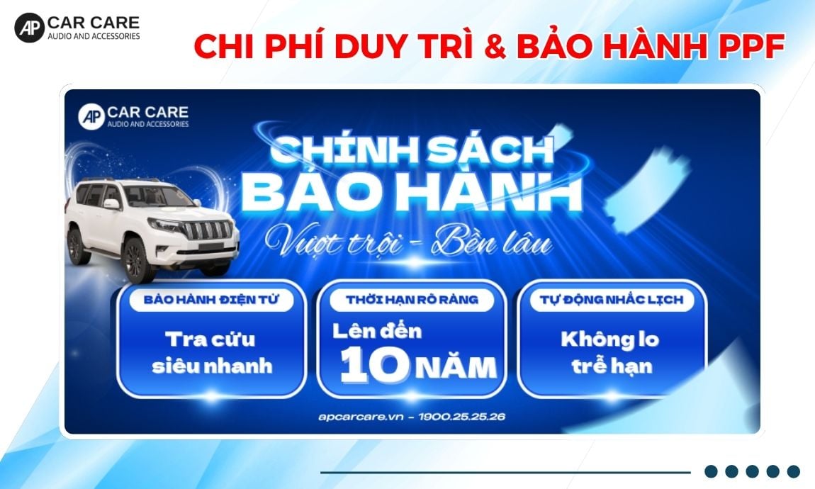 chính sách bảo hành dài hạn tại AP Car Care
