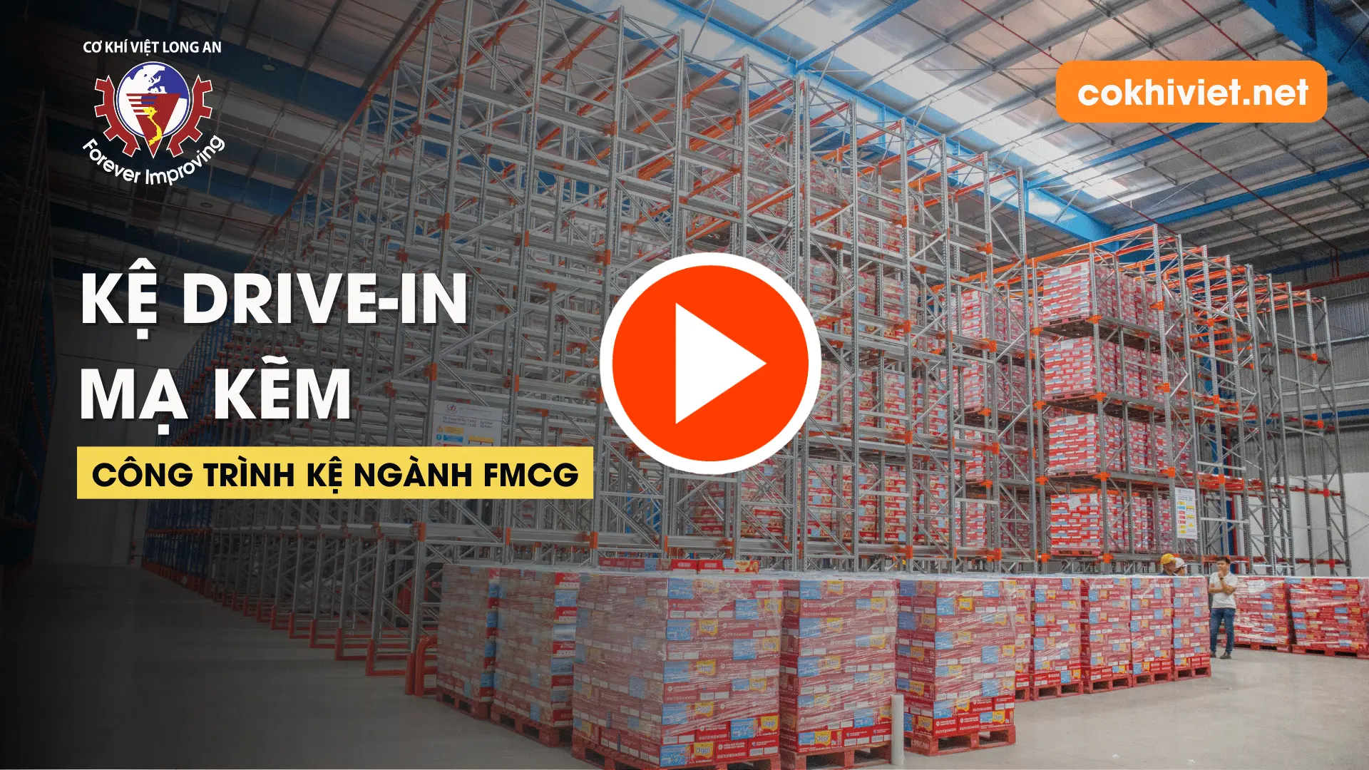 Kệ Drive In mạ kẽm cho kho lạnh FMCG