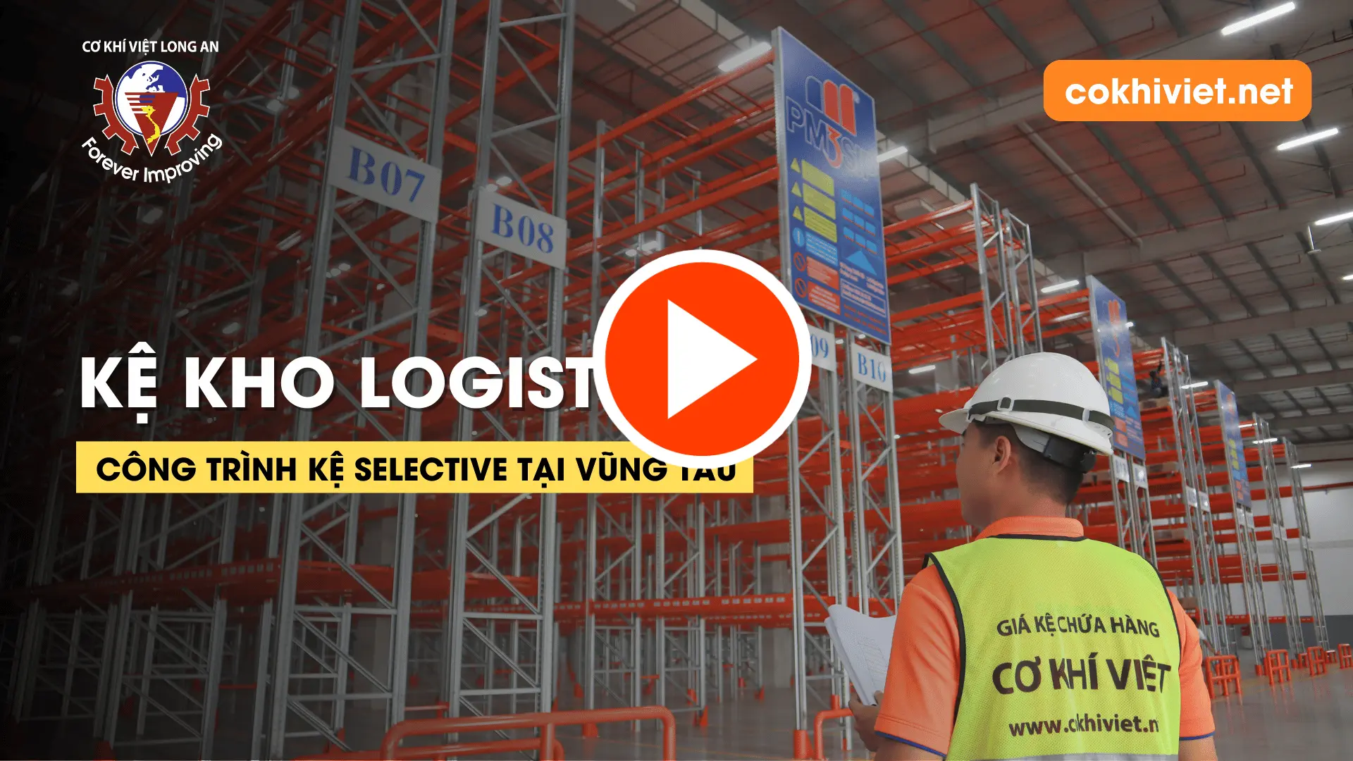 Hệ thống kệ Selective logistics tại kho Vũng T&agrave;u