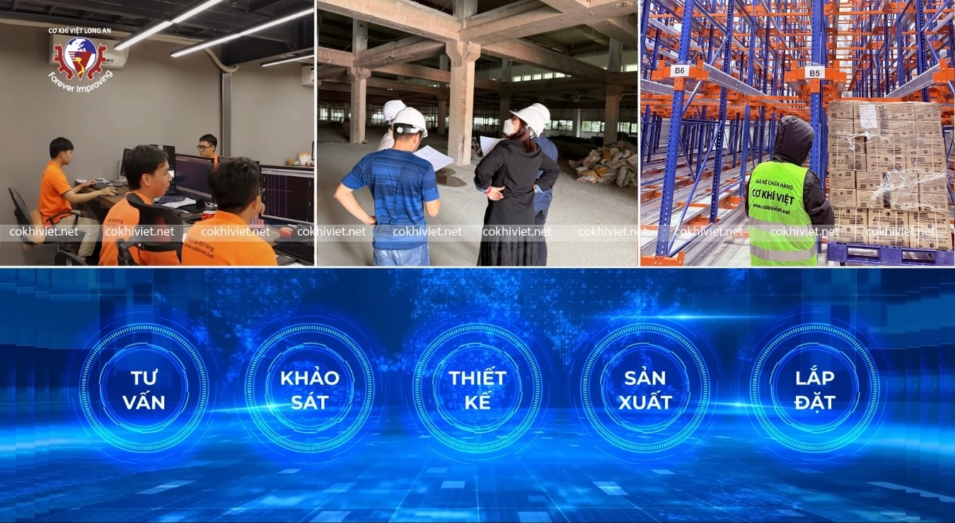 quy tr&igrave;nh thiết kế kệ để h&agrave;ng nặng