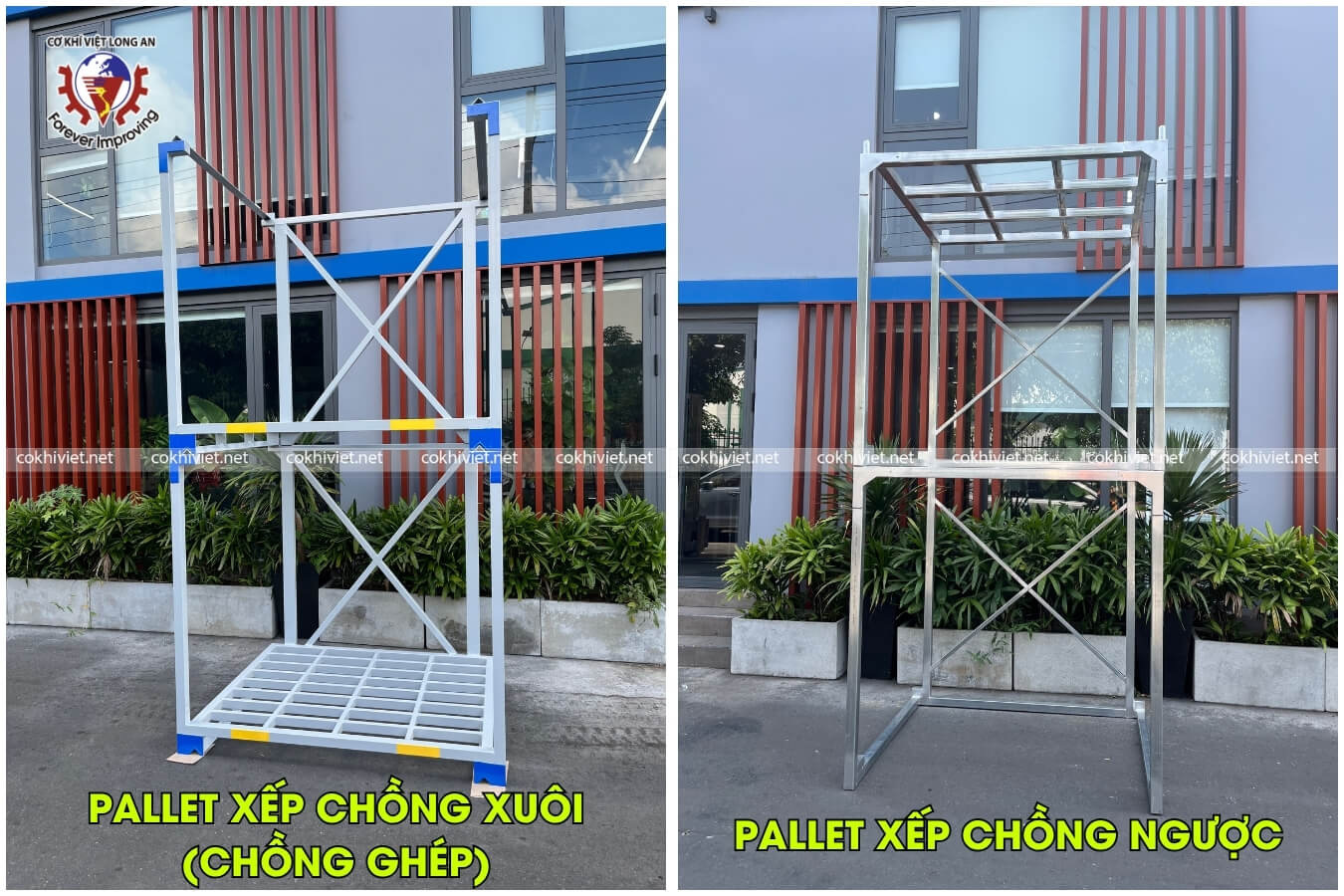 pallet sắt xếp chồng