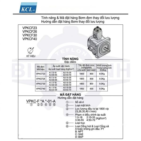 bơm VPKCF-30-A4 dùng cho máy công nghiệp