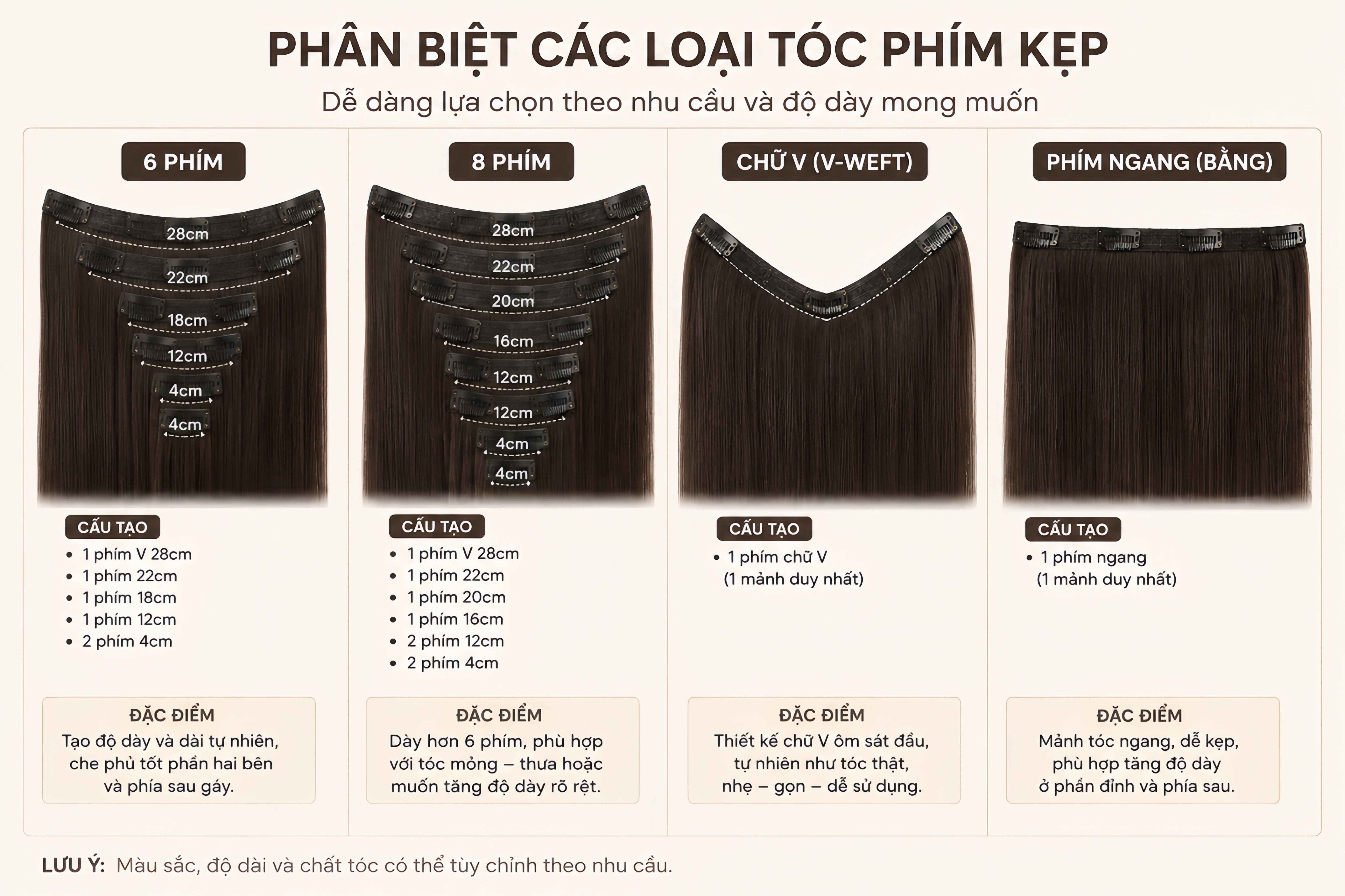 Phân biệt bộ 6 phím, 8 phím, chữ V và phím ngang