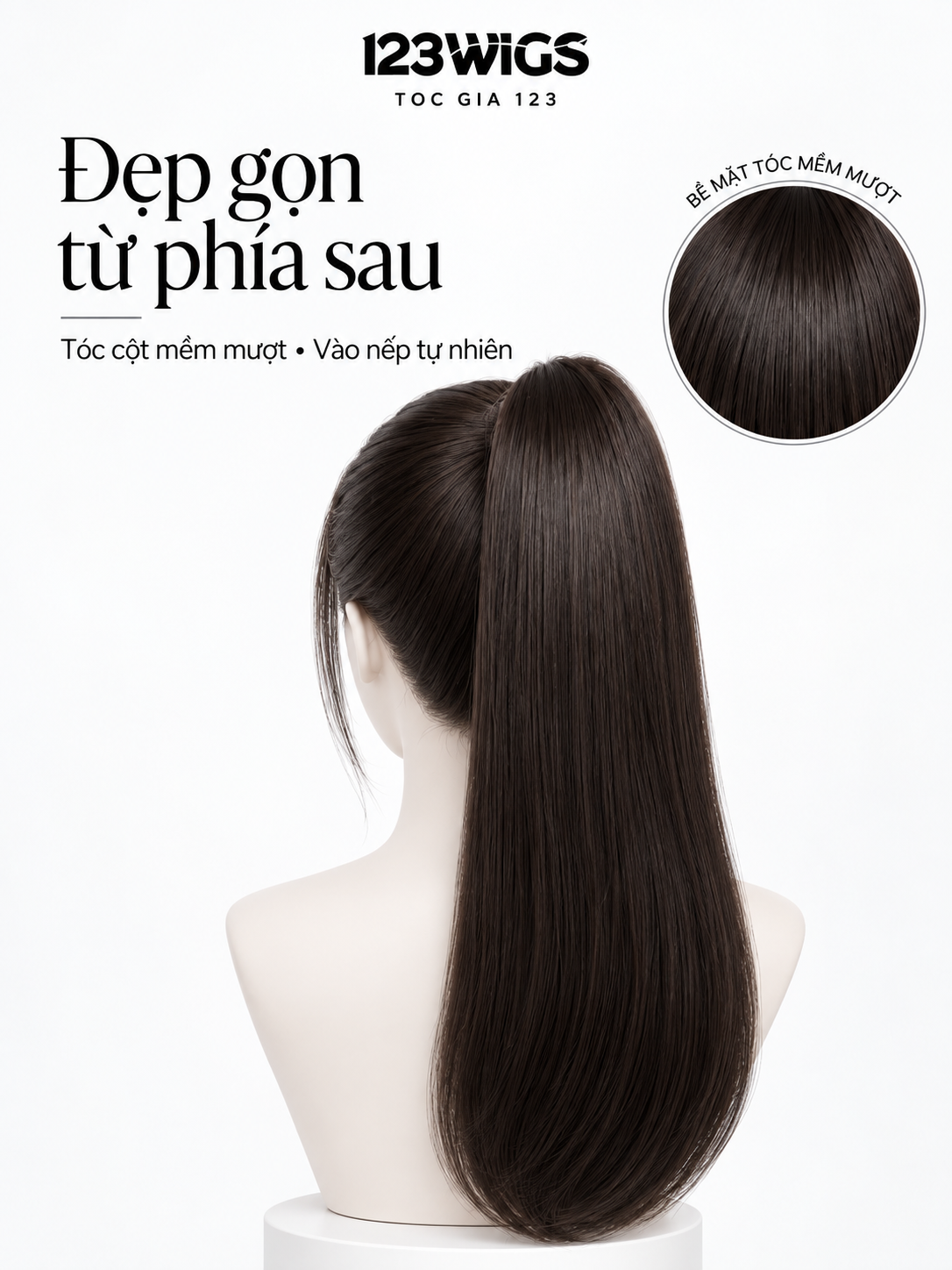 Tóc cột tơ nhìn từ phía sau