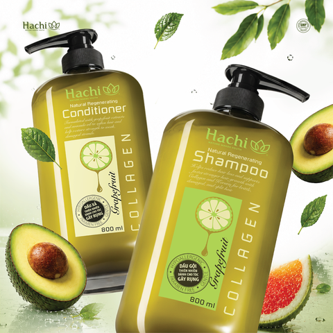 Combo Gội Xả Hachi Bơ Bưởi – Giải Pháp Chăm Sóc Tóc Yếu, Khô Xơ Và Dễ Gãy Rụng