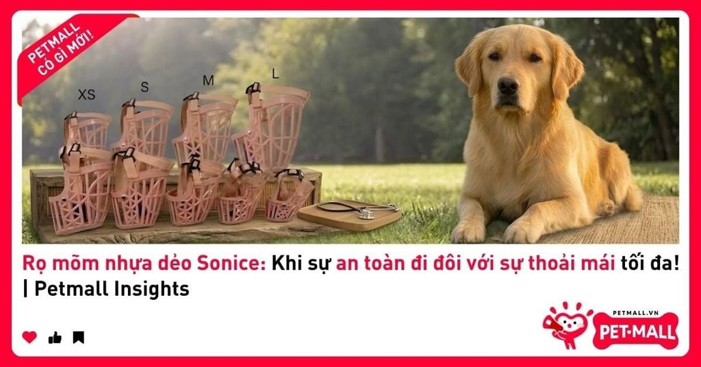 Rọ mõm nhựa dẻo Sonice: Khi sự an toàn đi đôi với sự thoải mái tối đa! | Petmall Insights