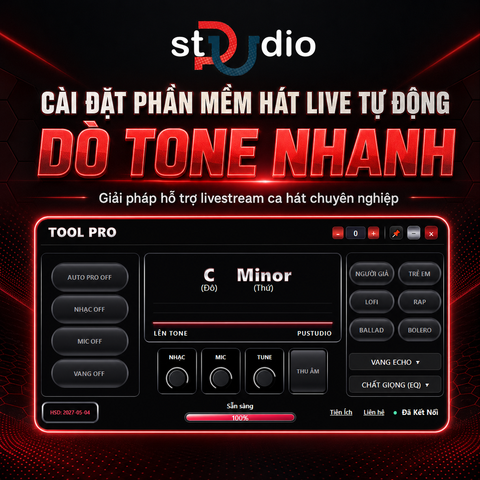 Cài Đặt Phần Mềm Hát Live Tự Động Dò Tone Nhanh