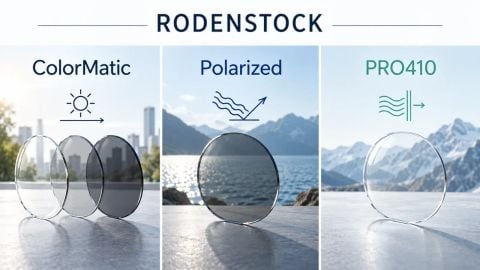 ColorMatic, Polarized và PRO410 Rodenstock khác nhau thế nào?