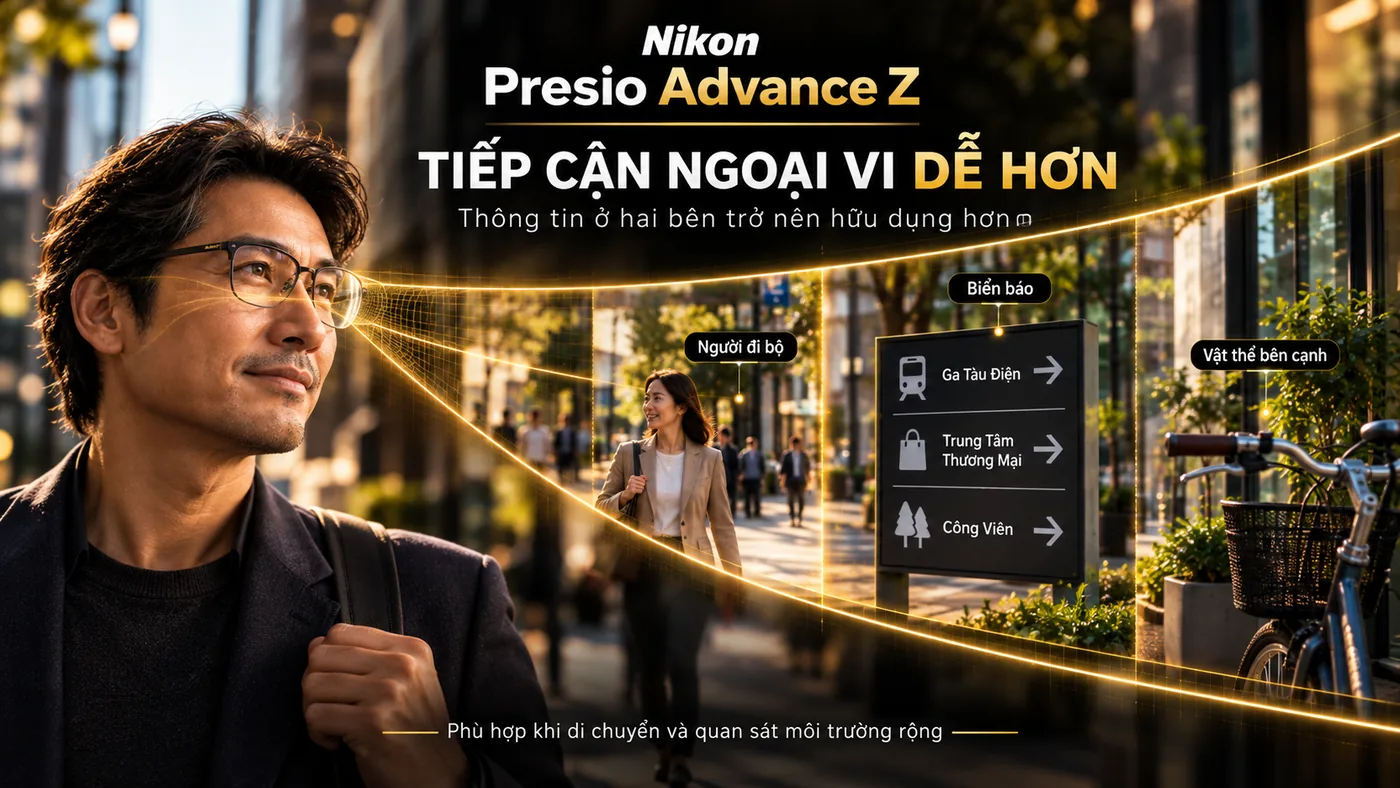 Minh họa tiếp cận thông tin ngoại vi trên Nikon Presio Advance Z