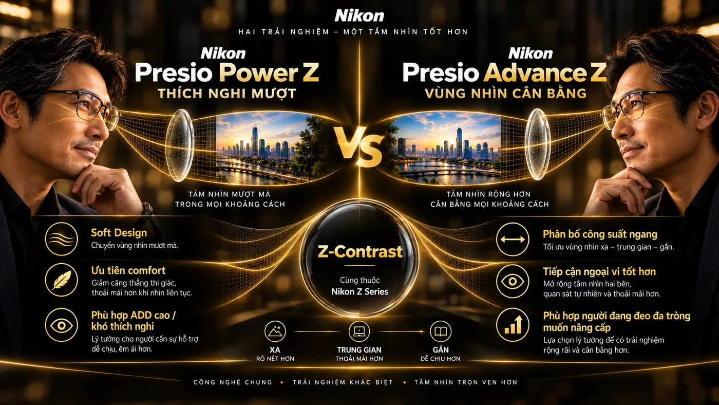So sánh Nikon Presio Advance Z và Presio Power Z