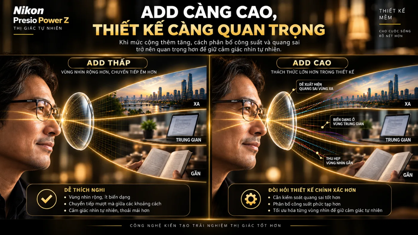 Minh họa ADD cao làm bài toán thiết kế tròng đa tròng trở nên quan trọng hơn