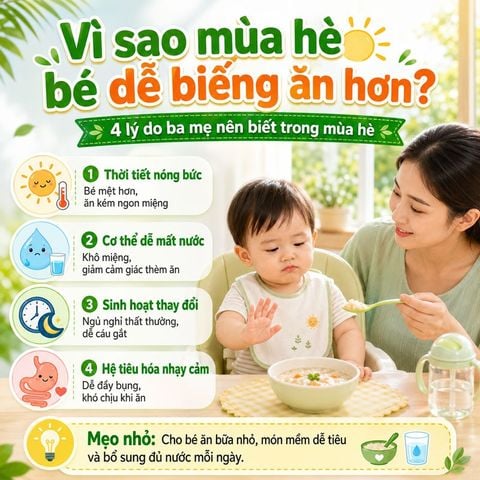 Gợi ý thực đơn mùa hè cho bé ăn dặm dễ tiêu, đủ chất