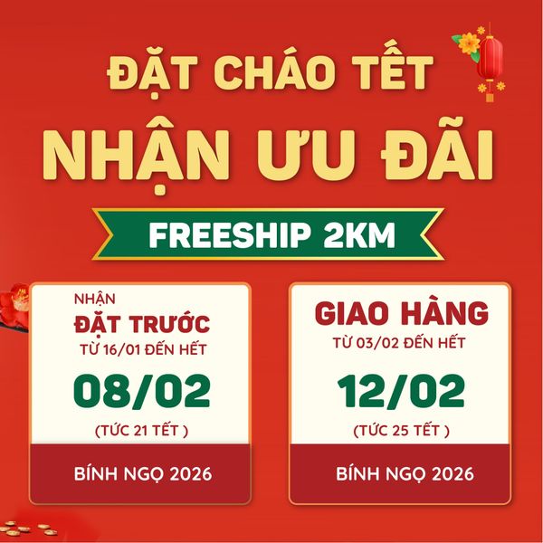 Combo cháo Tết cho bé: Tết về quê bé vẫn ăn ngon như ở nhà