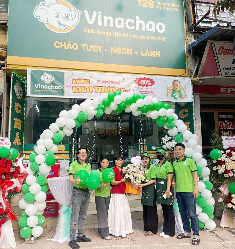 CHÚC MỪNG KHAI TRƯƠNG ĐỐI TÁC NHƯỢNG QUYỀN VINACHÁO SƠN TÂY