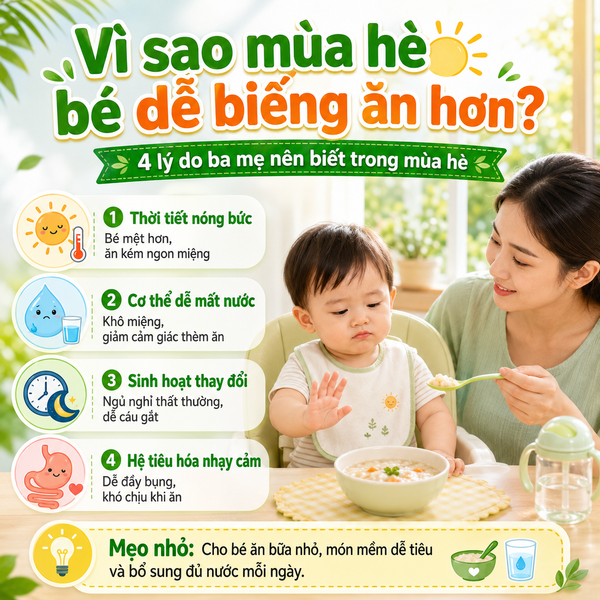 Gợi ý thực đơn mùa hè cho bé ăn dặm theo nhóm món