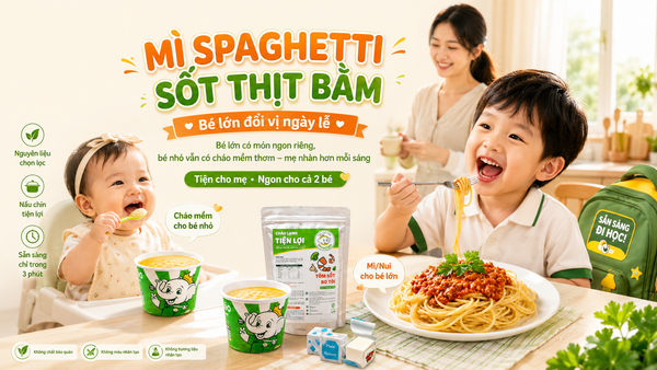 Mì - Nui dinh dưỡng Vinachao cho bé từ 2 tuổi.