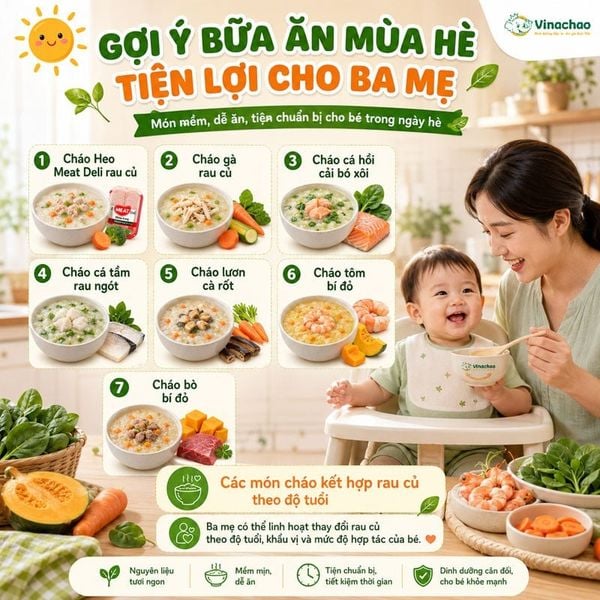 gợi ý bữa ăn mùa hè tiện lợi cho ba mẹ