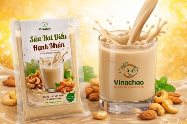 Sữa hạt nguyên chất Vinachao cho bé từ 4 tuổi và cả gia đình.