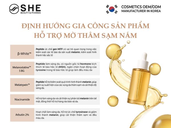 gia công sản phẩm hỗ trợ làm sáng da