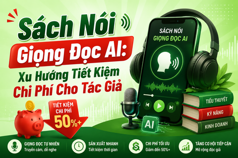 Sách nói giọng đọc AI (AI Voice): Xu hướng tiết kiệm chi phí tối ưu cho tác giả