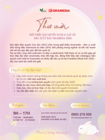 Thư mời Sự kiện Giới thiệu Bản quyền Sách & Gặp gỡ Gramedia 2025