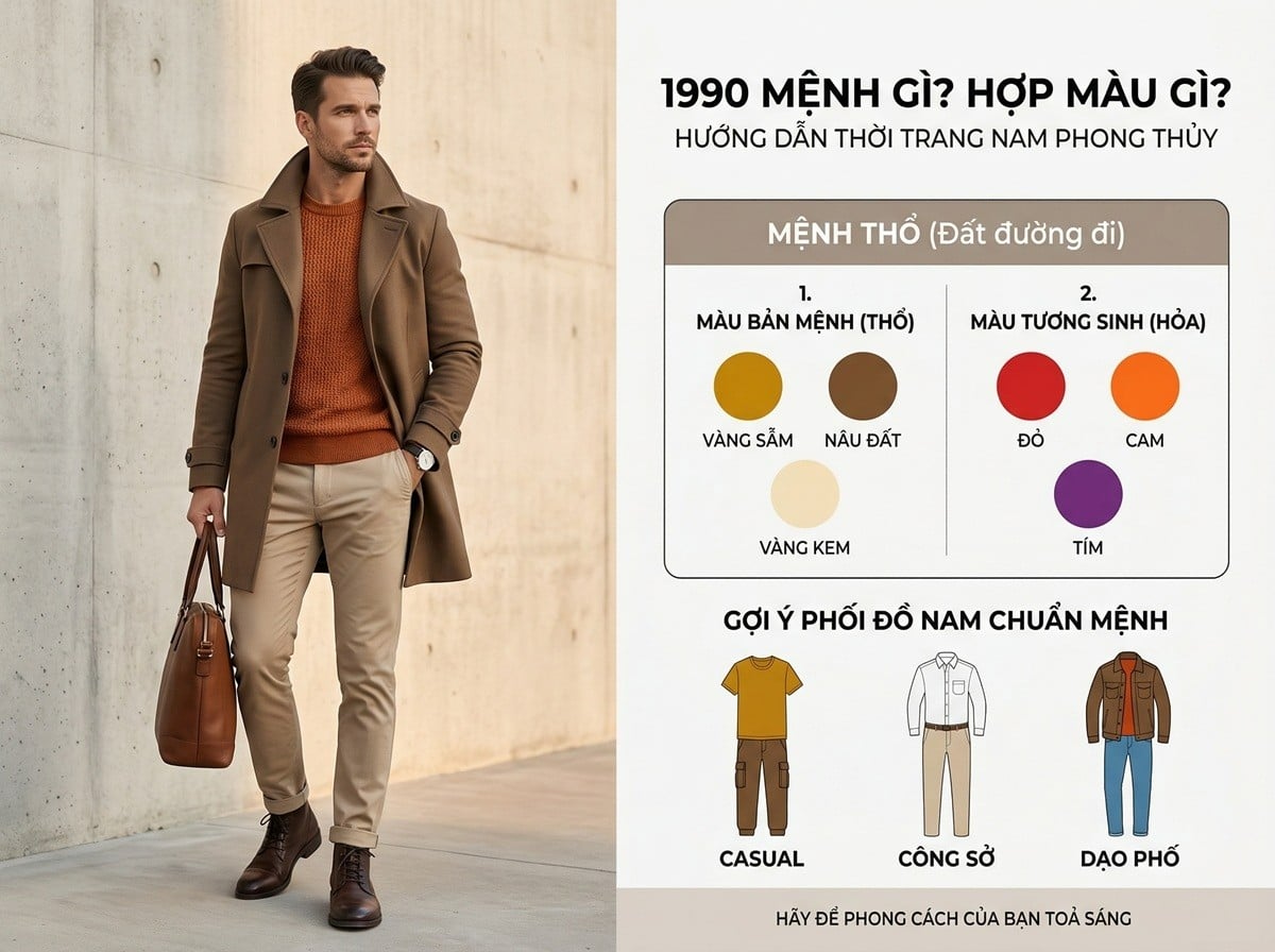 1990 Mệnh gì hợp màu gì? Gợi Ý Màu sắc hợp phong thủy nam Canh Ngọ