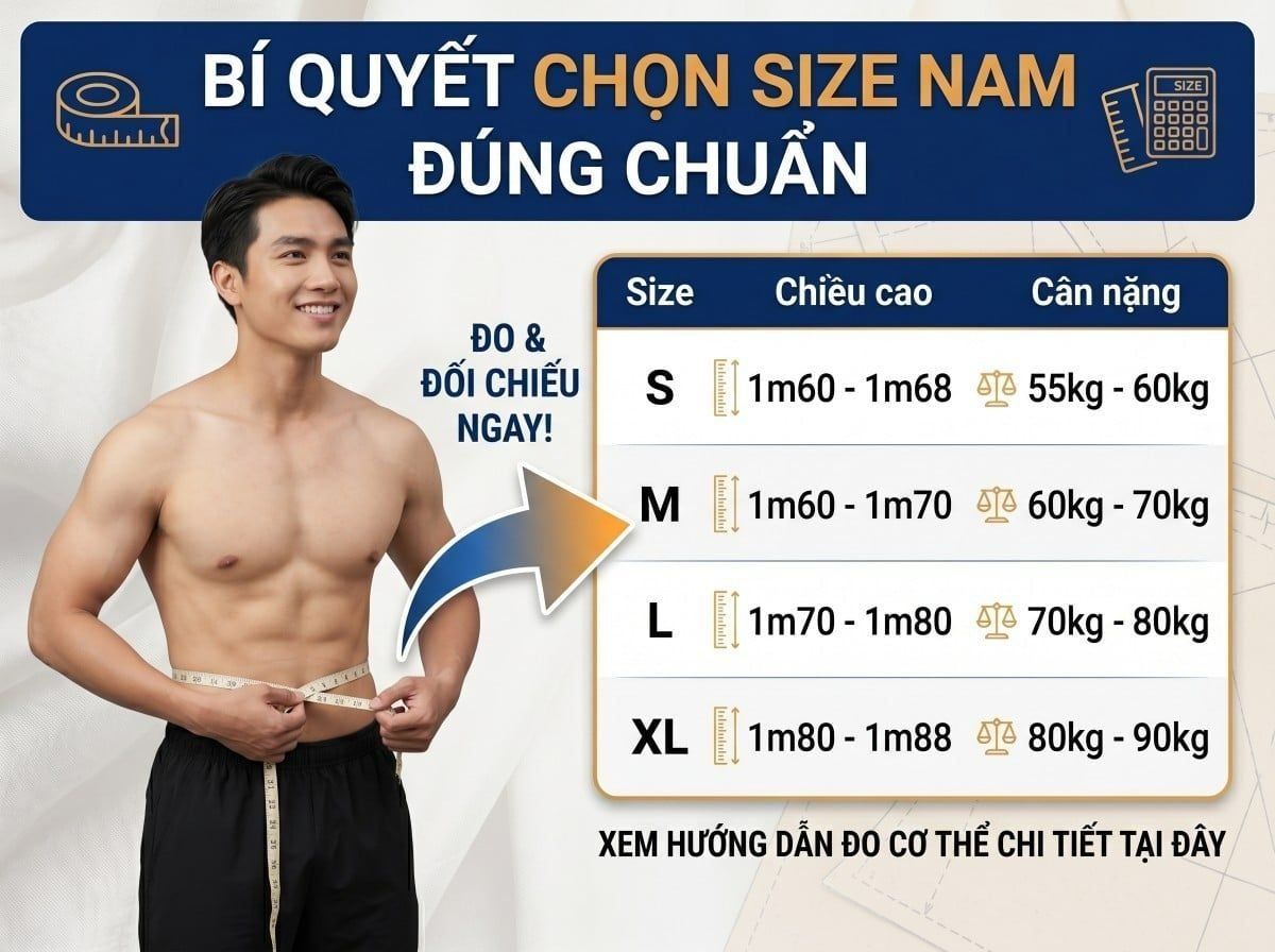 60kg mặc size gì? Cách chọn size áo quần chuẩn theo cân nặng & chiều cao