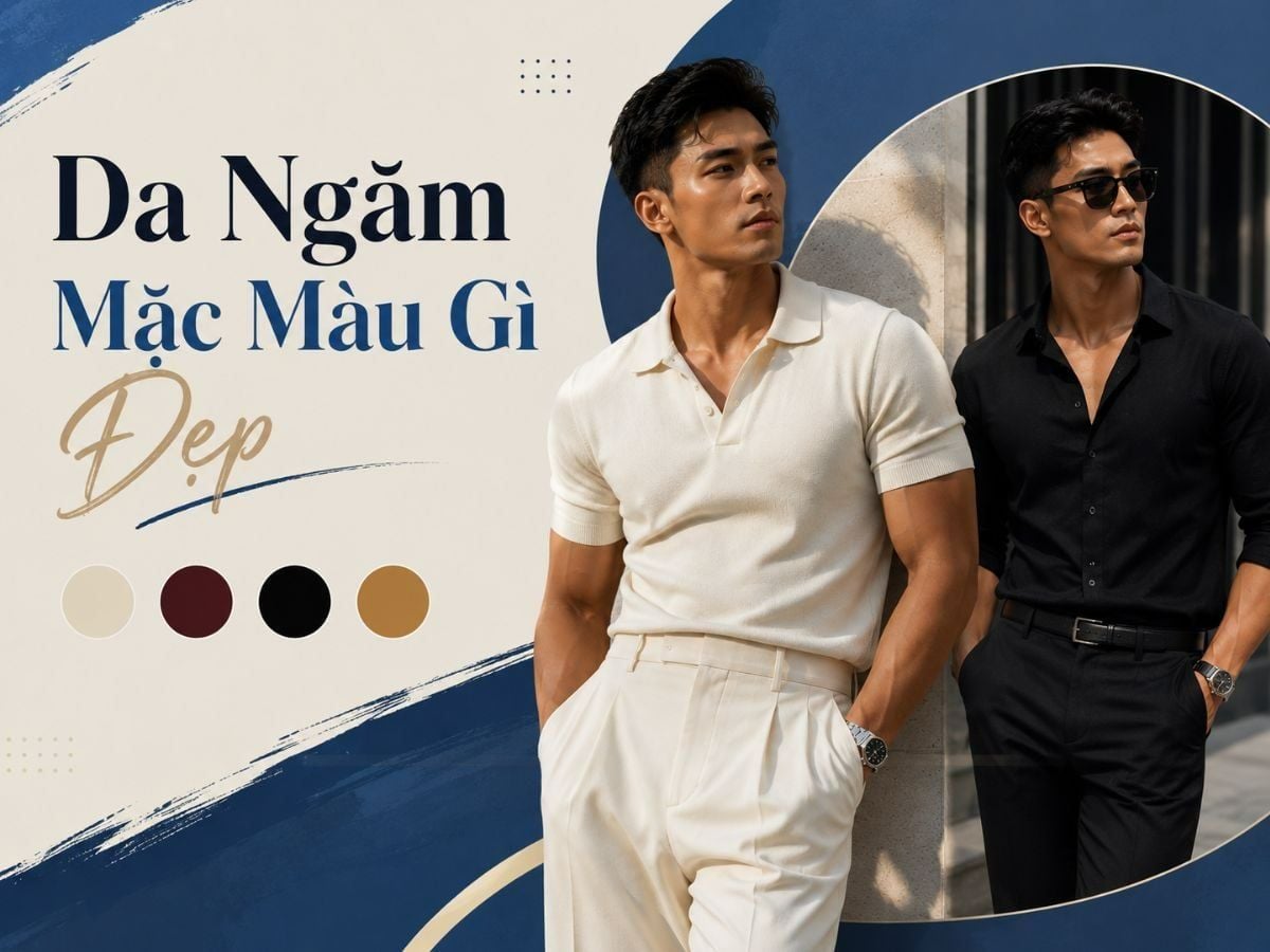 Da ngăm mặc màu gì sáng da? Gợi ý 10+ màu đẹp cho nam da ngăm