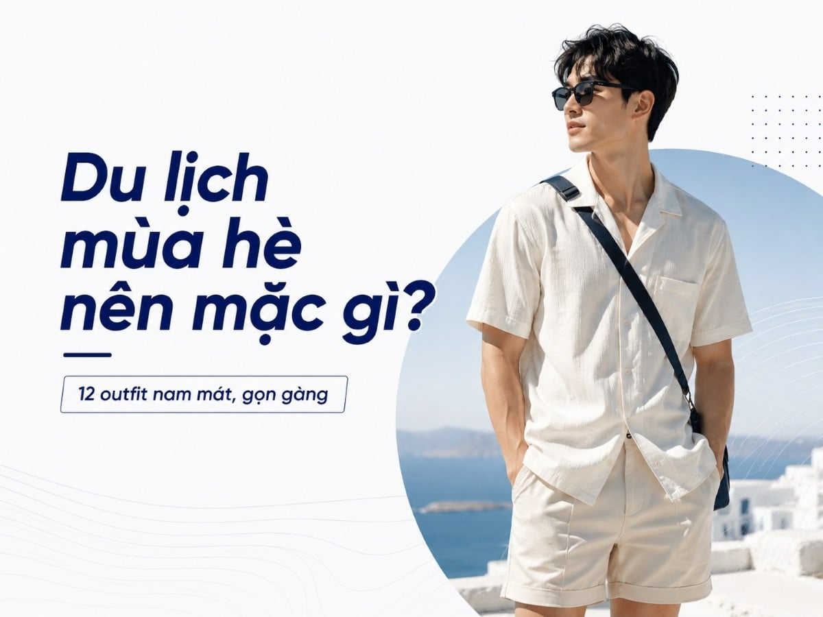 Du lịch mùa hè nên mặc gì? 12 outfit nam mát, gọn gàng
