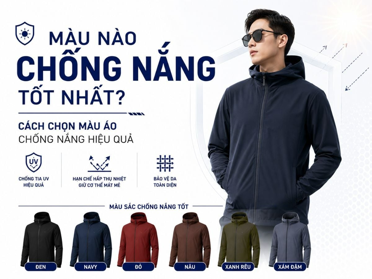 Màu nào chống nắng tốt nhất? Cách chọn màu áo chống nắng hiệu quả