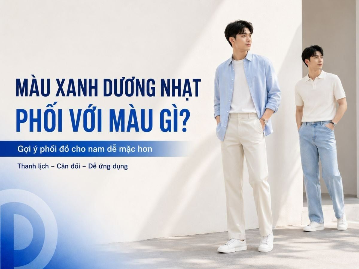 Màu Xanh Dương Nhạt Phối Với Màu Gì? Gợi Ý Phối Đồ Nam Chuẩn Gu