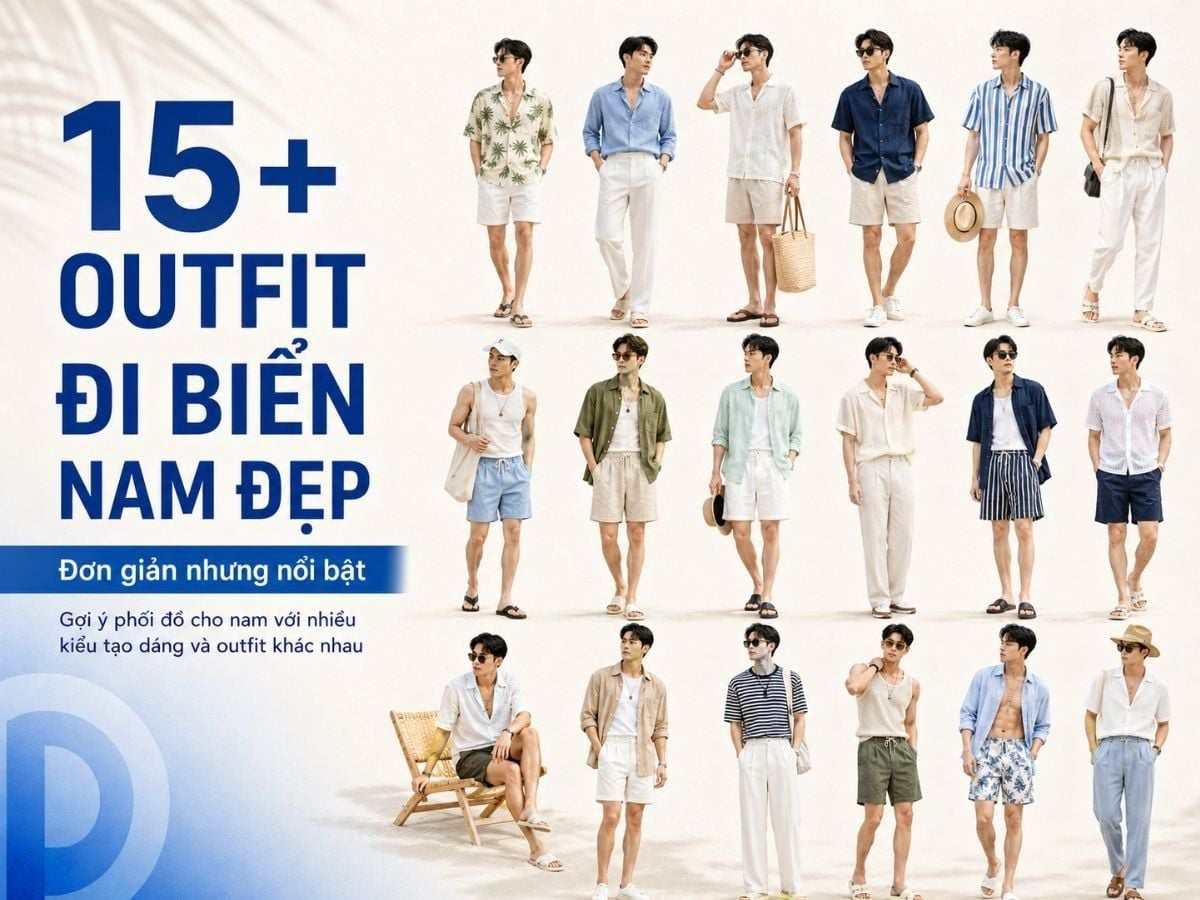 15+ Outfit đi biển nam đơn giản nhưng nổi bật và cẩm nang phối đồ từ A-Z