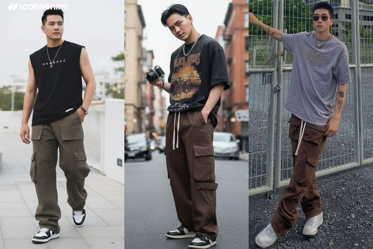 10 cách phối đồ với quần cargo túi hộp nam cực đẹp