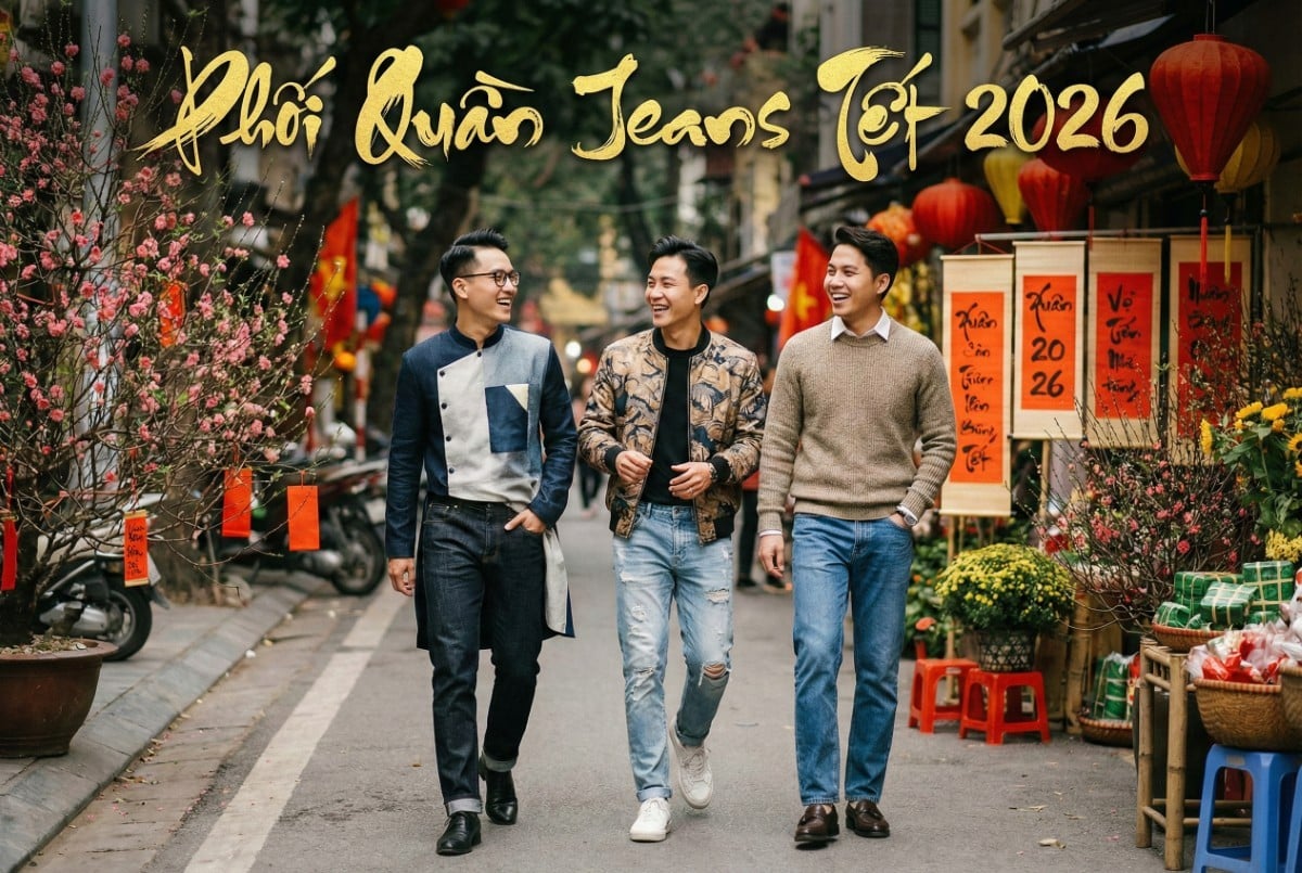 Phối quần jeans Tết 2026: 12 Cách Mặc Lịch Sự Mà Vẫn Thoải Mái