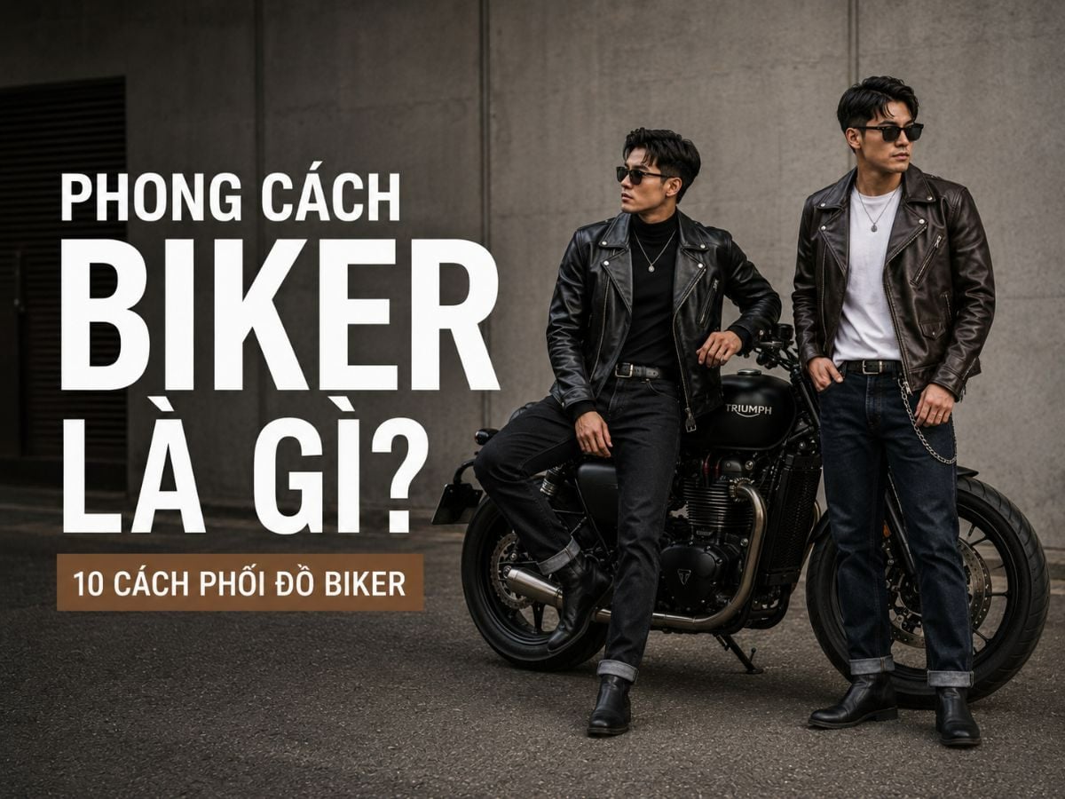 Phong cách Biker là gì? 10 cách phối đồ nam cá tính, bụi bặm