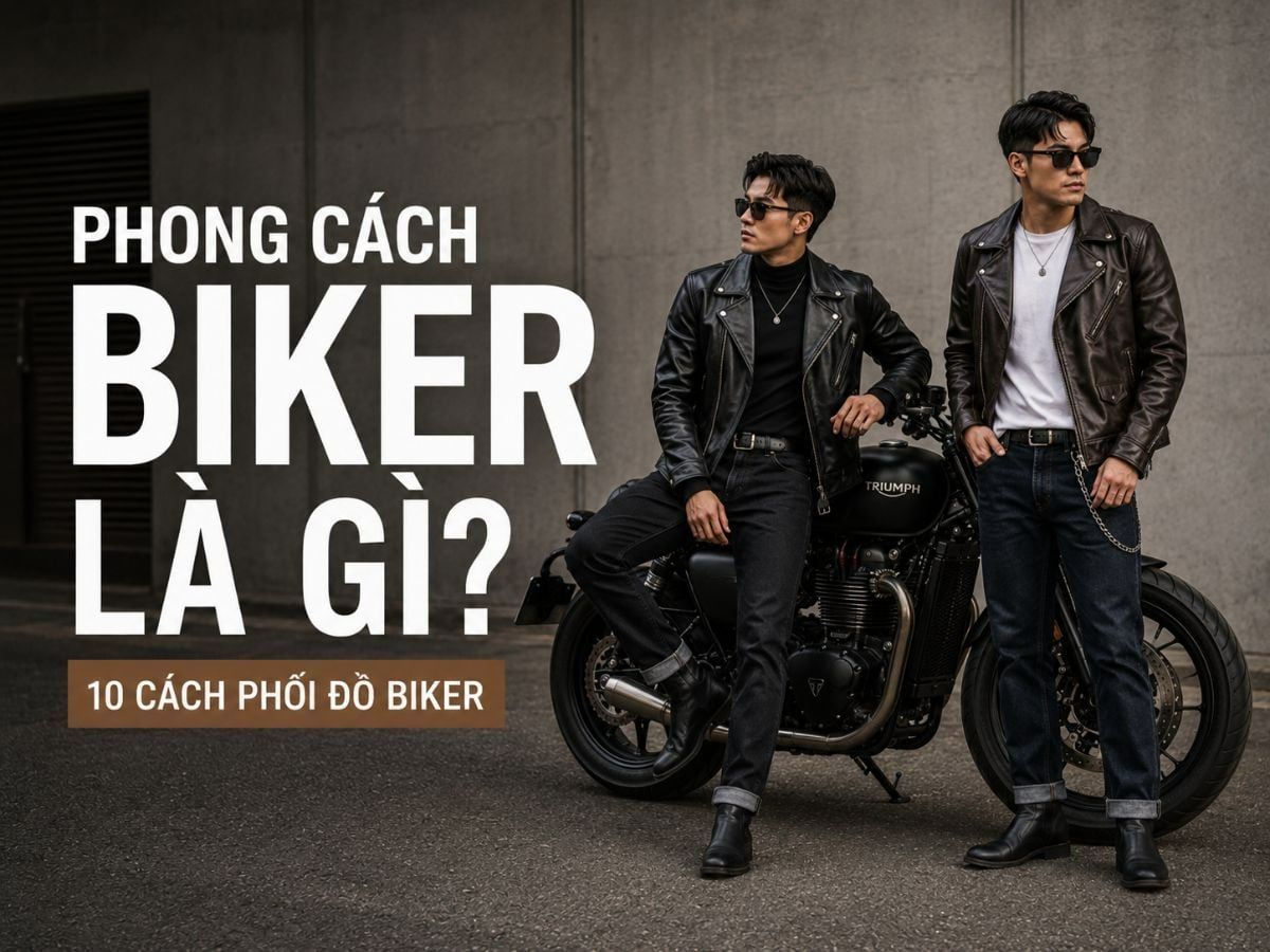 Phong cách Biker là gì? 10 cách phối đồ nam cá tính, bụi bặm