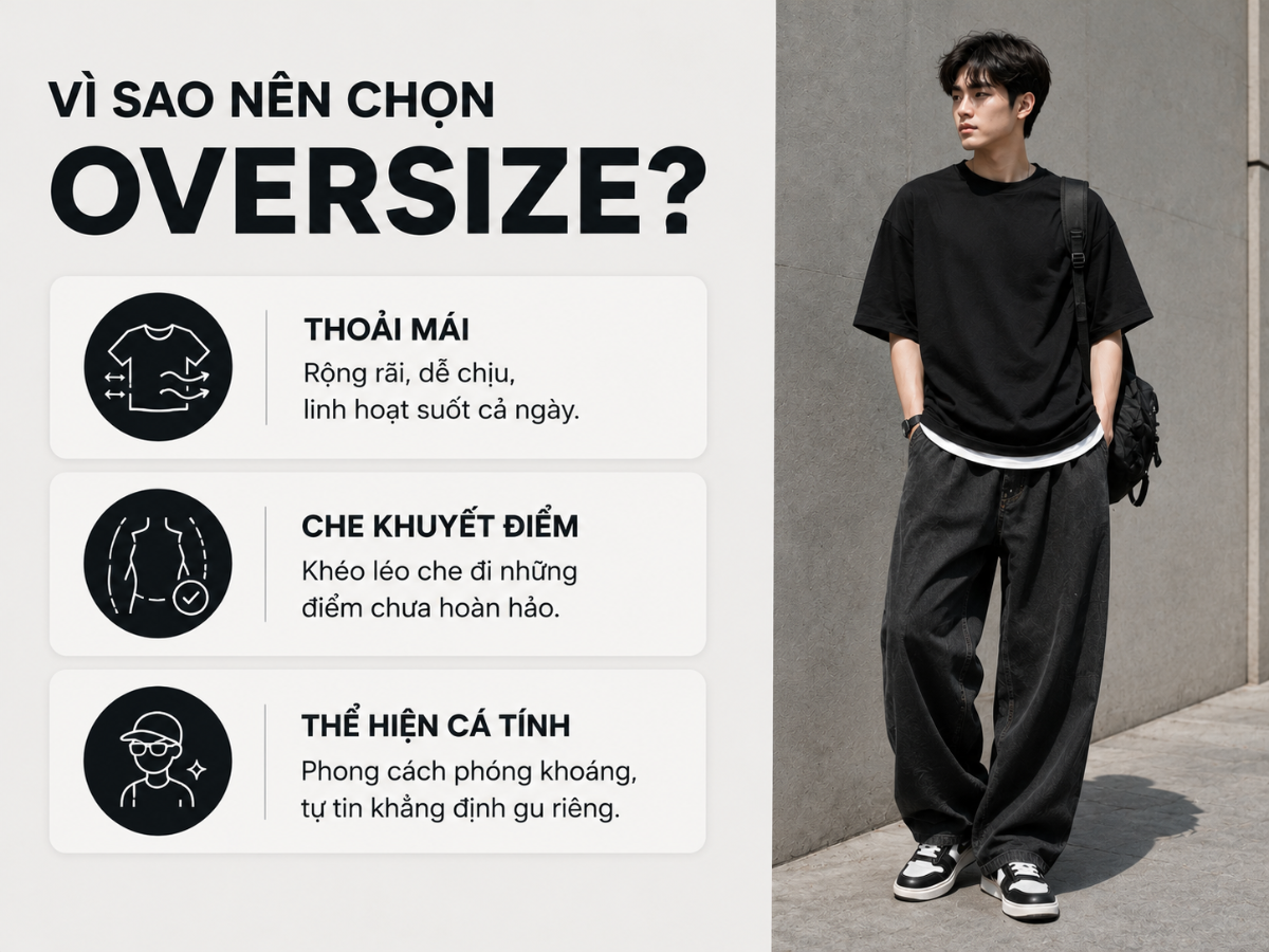 Đồ oversize được yêu thích bởi tính ứng dụng cao