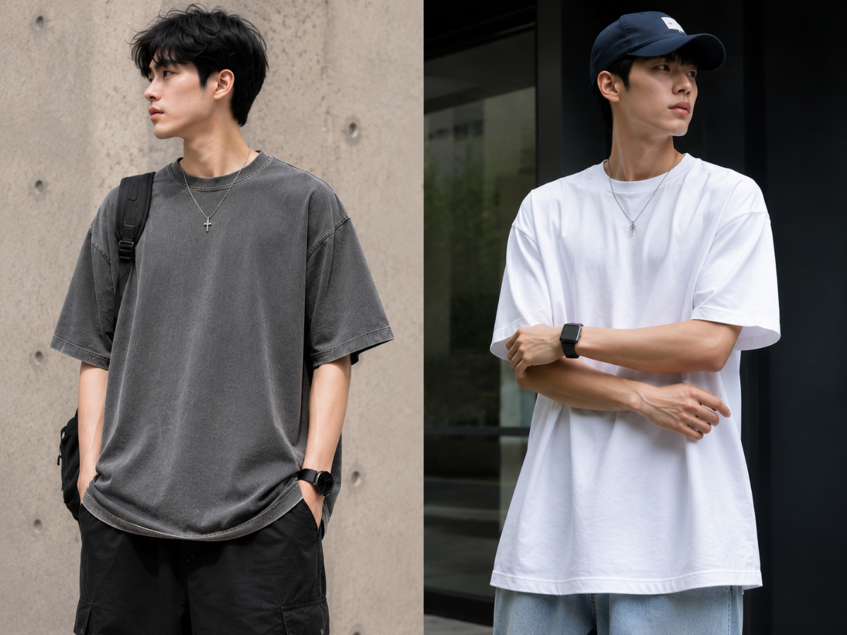 Áo thun oversize nam tạo phom rộng, thoải mái