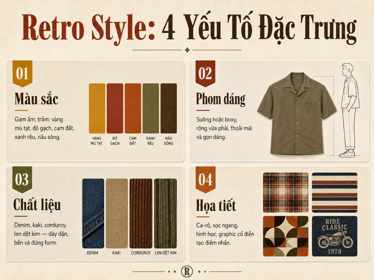 4 yếu tố nhận dạng phong cách retro
