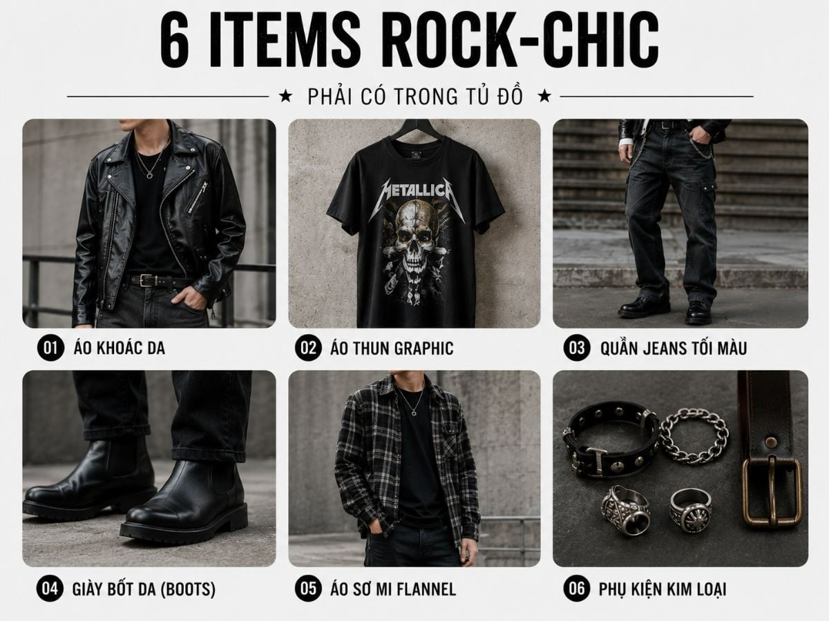 6 items rock-chic được yêu thích