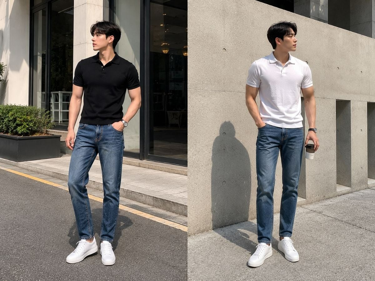 Quần jean slim fit giữ tinh thần denim nhưng gọn hơn quần ống suông