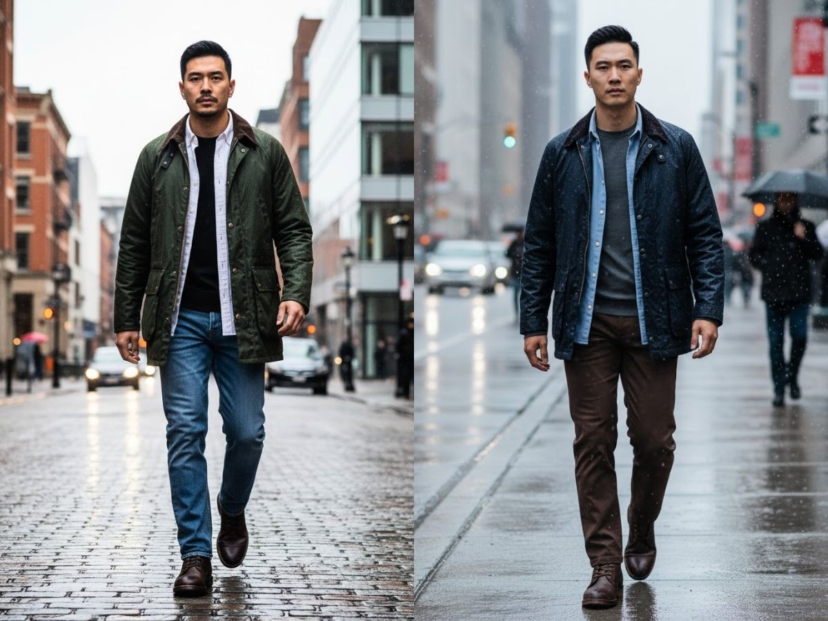 Áo khoác chống mưa nhẹ phong cách workwear