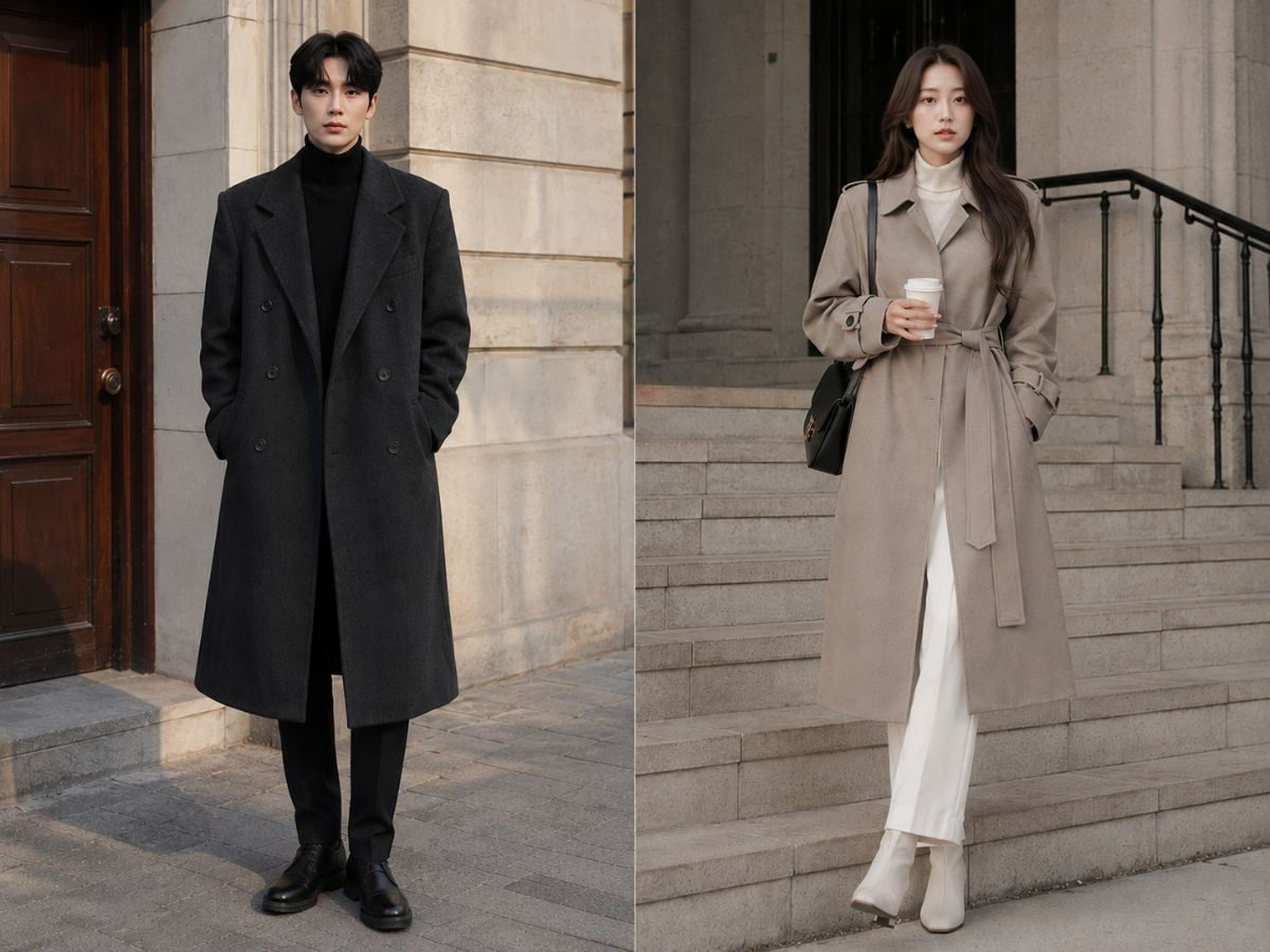Trench coat tạo vẻ ngoài thanh lịch khi được phối cùng lớp trong gọn và màu sắc đồng nhất