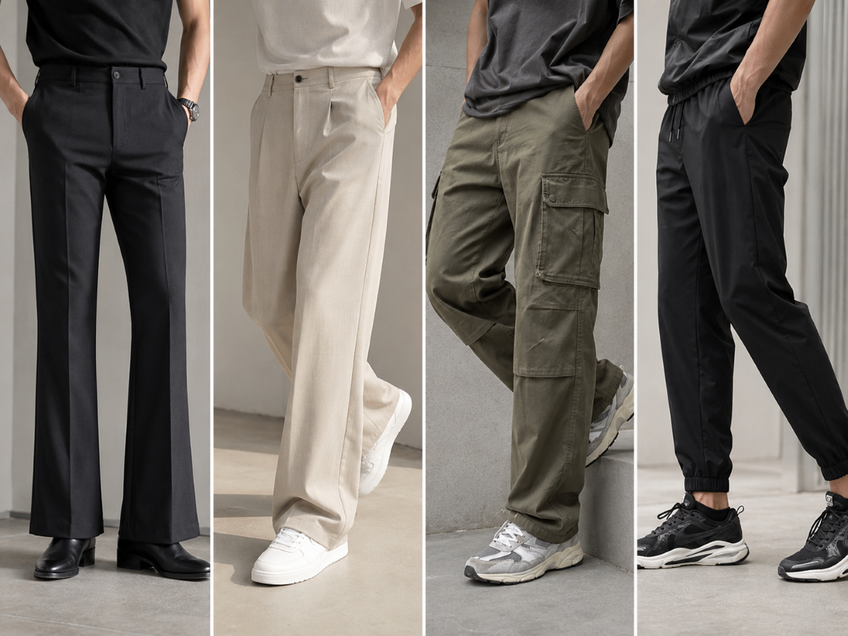 Bootcut, wide-leg, cargo và jogger