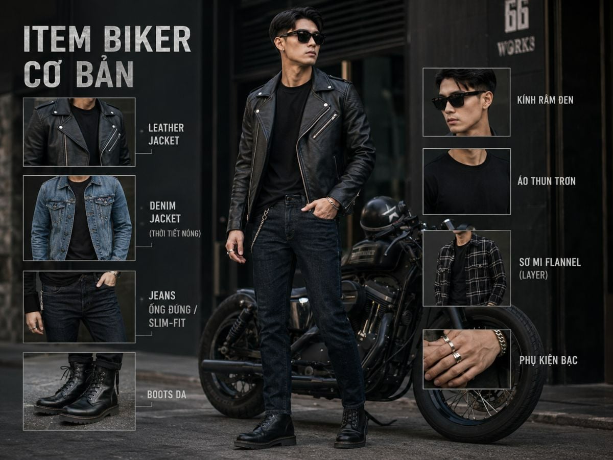 Item cơ bản của phong cách Biker