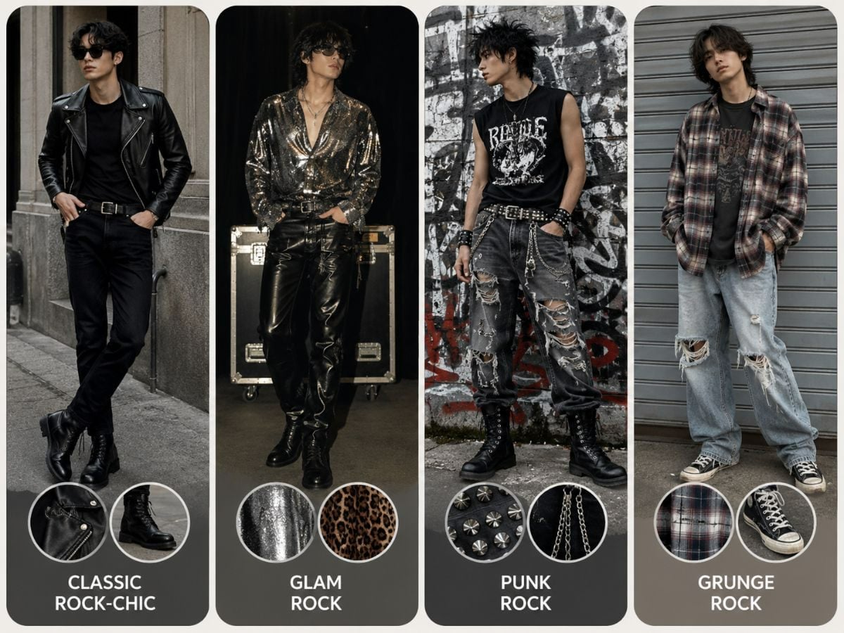 Các kiểu phong cách Rock-chic